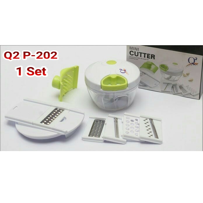 Q2 P-202 SPEEDY CHOPPER PLUS Parutan Mini Cutter Mini Chopper Cutter Slicer Parutan Mixer