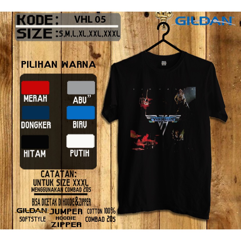 Kaos van halen band original gildan softstyle vhl05