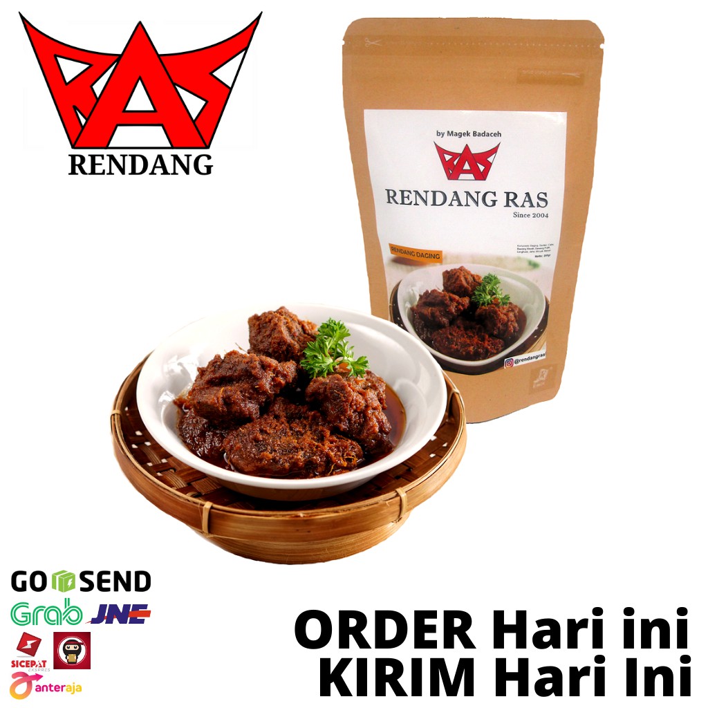 Rendang Padang Asli Kemasan Makanan Siap Saji Daging Sapi Pedas And Tidak