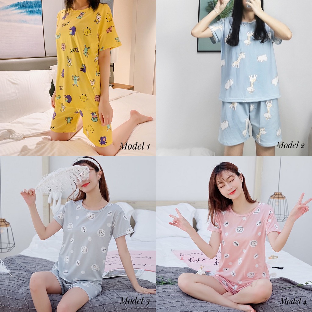 SALE Baju tidur / baju santai / piyama wanita bahan import murah cocok kado BTB018