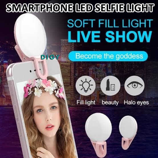 termurah Smartphone Led Selfie Light  3 Model cahaya GRATIS Kabel data USB Micro Lamp Cincin Jepit