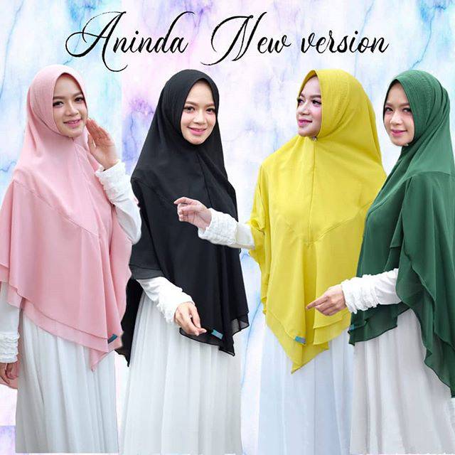 Khimar Syari Aninda by Melz Hijab / jilbab ceruty pet antem