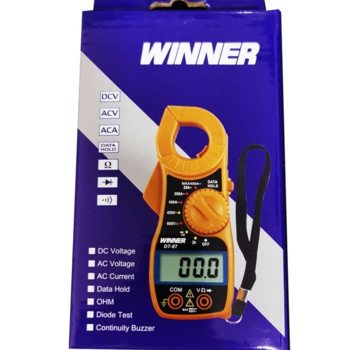 WINNER DT 87 Digital Mini Clamp Meter Tang 400 Ampere Amper