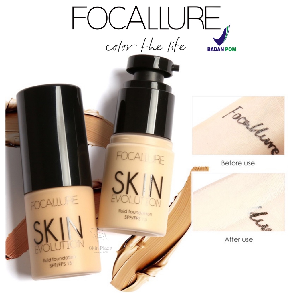 Focallure Face Foundation Makeup Liquid Fluid Full Coverage Oil Control BPOM FA-30 FA30 FA 30