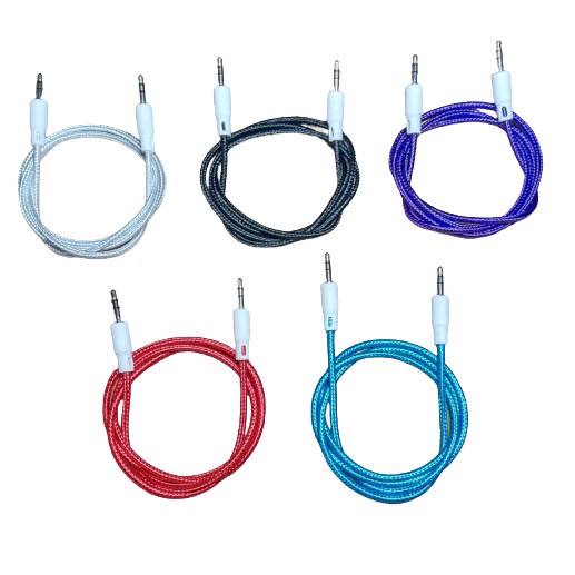 Kabel AUX Audio Jack 1in1 3.5mm 100cm for HP Komputer Pc Laptop to Speaker