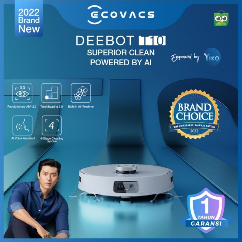 Ecovacs DEEBOT T10 Robot Vacuum Cleaner Sapu Vacum Pel Vakum Mop - T10