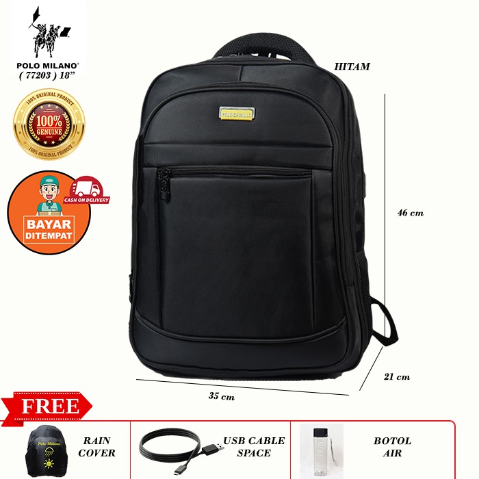 PROMO TAS RANSEL MURAH Tas Pria POLO CAVALLO - 77203 - TAS PRIA/WANITA ANTI AIR - TAS FASHION KEREN - 2020