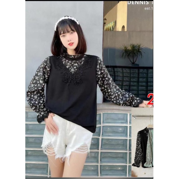 KAOS VARIASI BUNGA MIX RENDA IMPORT TERBARU