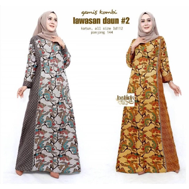 Banting Harga Xxl Gamis Kombi Lawasan Daun #2 Batik Cantik Syari Seragaman Pesta Kondangan Big Size Besar Jumbo rl1JWKFXzXmwm