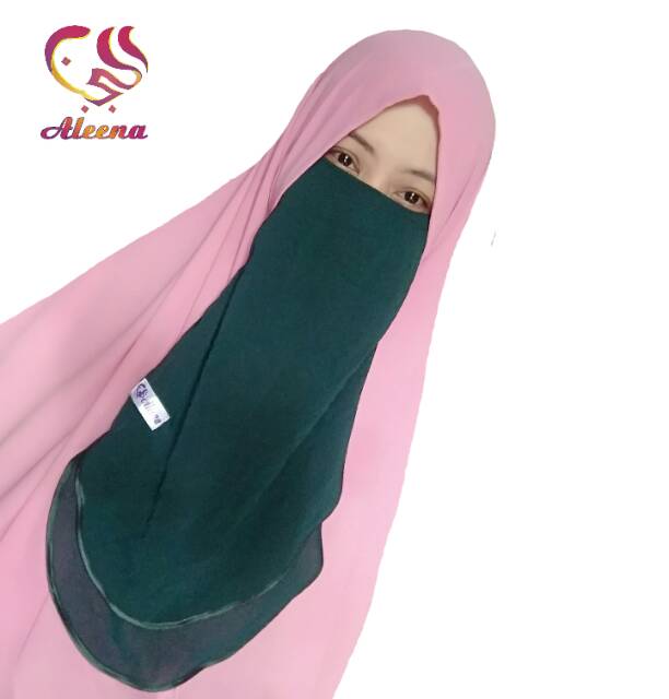 Cadar tali sifon silk 2 layer bisban tanpa jahitan bawah mata