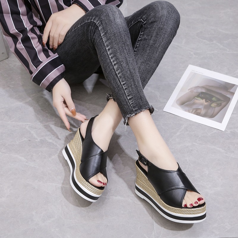 RYX - Deviole Slope Sandal Wedges Wanita Fashion Casual - Ori Import