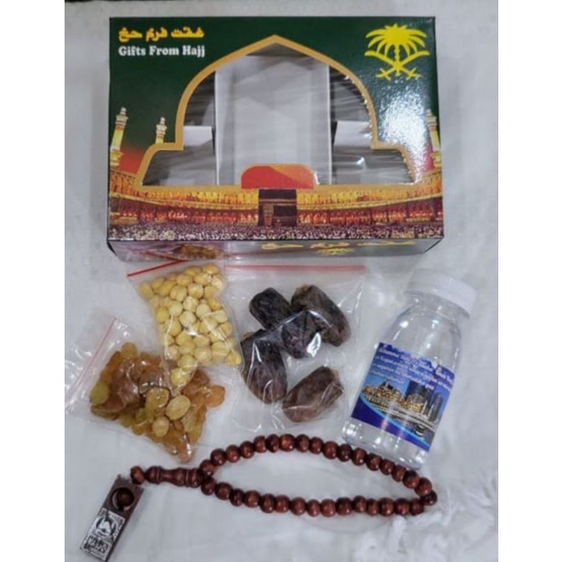 

Paket A Oleh - Oleh Haji / Souvenir Haji dan Umroh / Kurma / Air Zam-Zam / Kismis / Kacang Arab / Tasbih Kayu / Cokelat