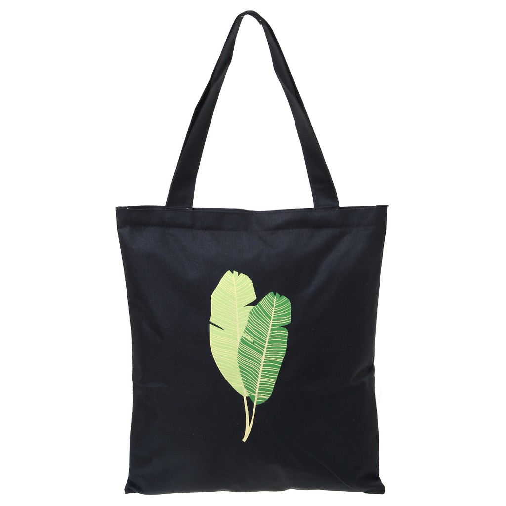 Viola Tote Bag Motif Daun Tas Wanita Quality Premium - Black