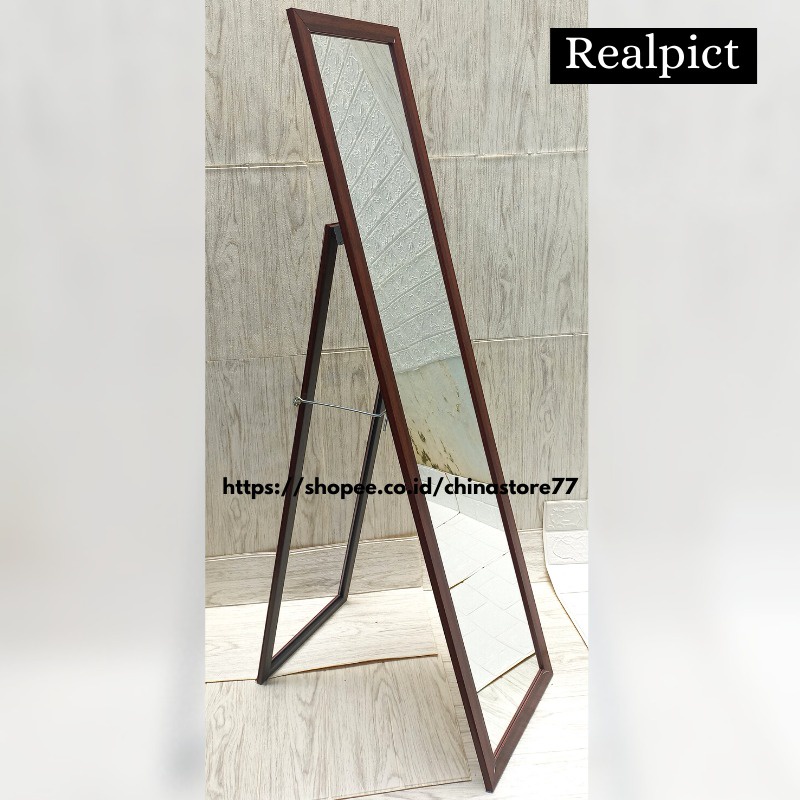 Kaca Cermin Full Body Aesthetic Cermin Standing Mirror Dinding Minimalis Rias UK.127 X 30 CM Termurah Terlaris-1