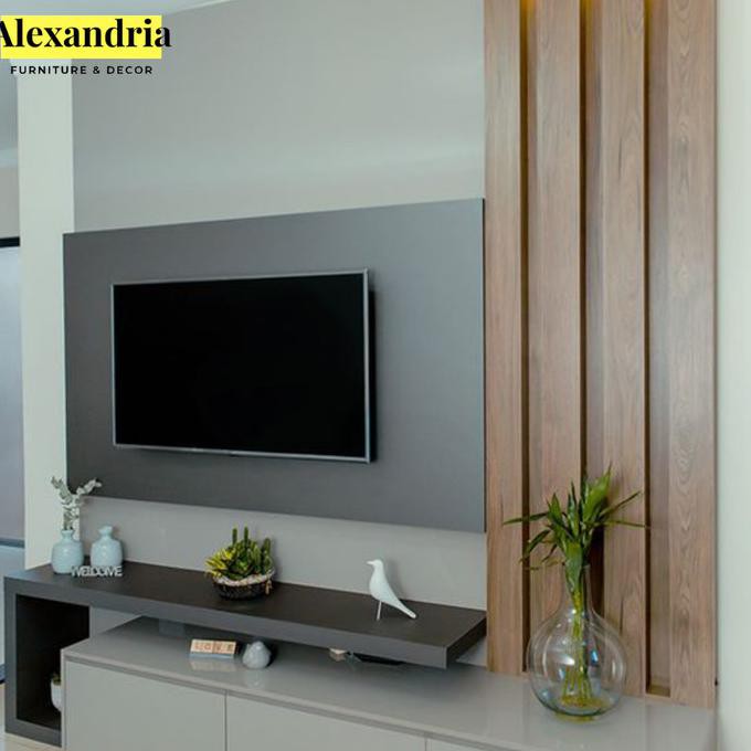 Rak Tv - Lemari Tv - Backdrop Tv Custom - Flowerbean23