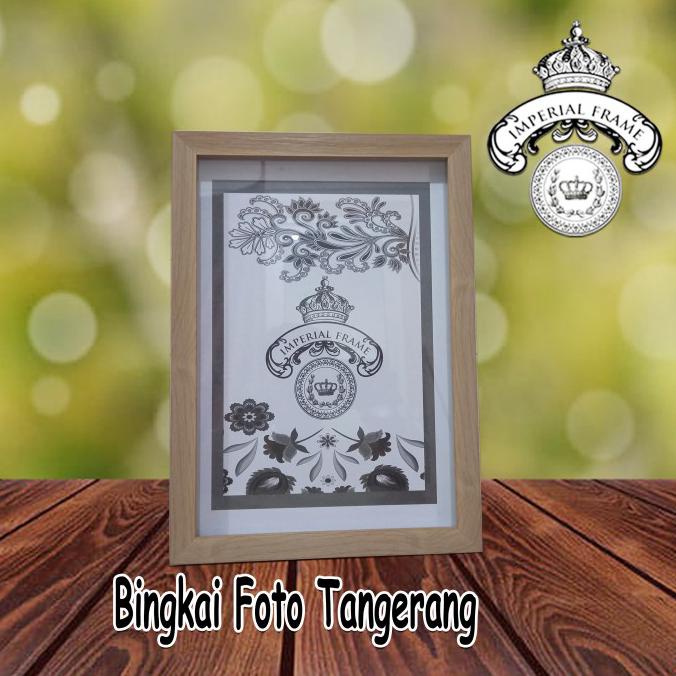 Promo Bingkai/Figura Foto A3/17R (30X40) Motip Serat Kayu 3D - Hitam