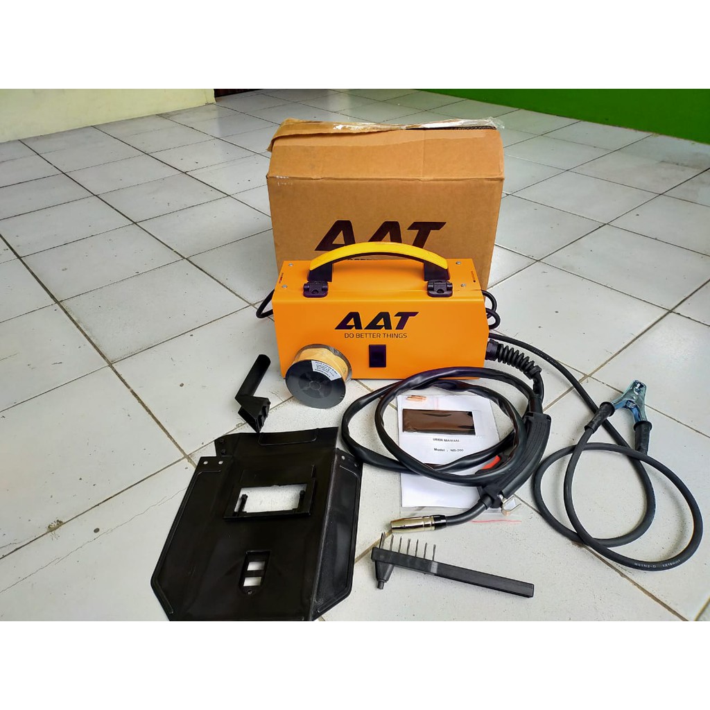 MESIN LAS MIG 110 GASLESS TANPA GAS CO2 NB-200 AAT