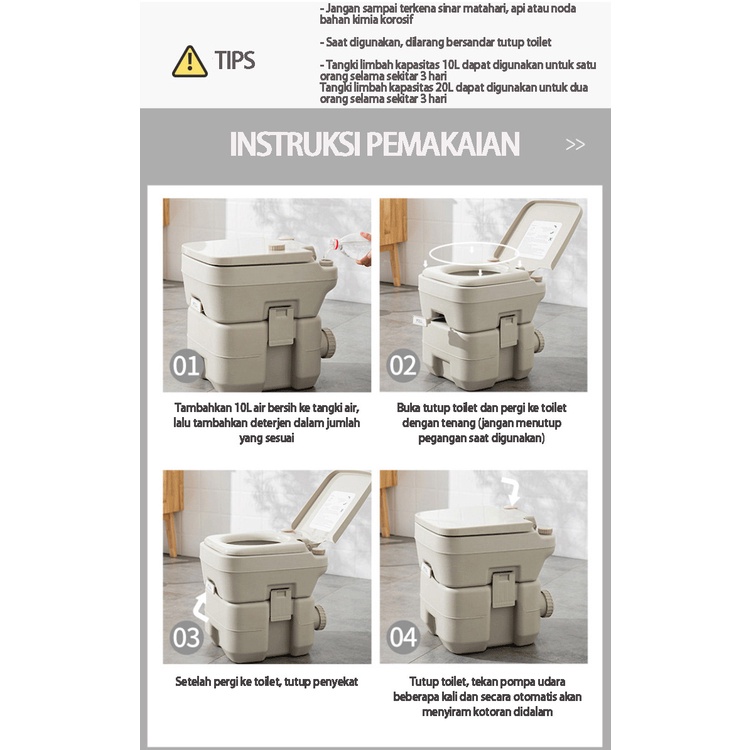 BLUE SKY toilet bergerak/ toilet luar/Kursi Toilet Bangku Toilet Lipat Bangku Toilet Bergerak Untuk Wanita Hamil Toilet Lansia Cacat Potty Chair Portable Foldable Chair Toilet