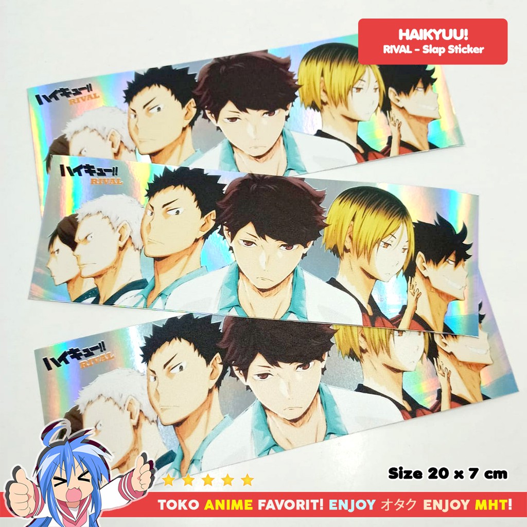 Stiker Sticker Anime Haikyuu Rival Hologram Aoba Johsai Seijoh Nekoma Dateko