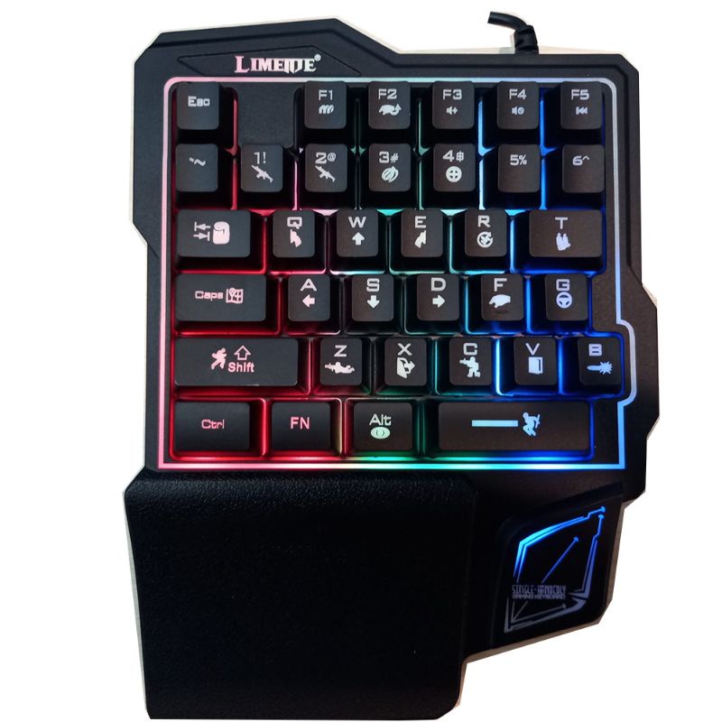 Grab Medan Keyboard RGB 35 Keys Single Hand Gaming SZXINMENG Led USB Mechanical Feel ori K108