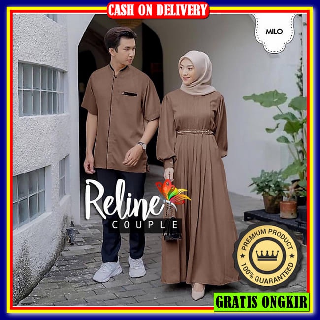 Baju Muslim Sarimbit Couple Kapel Kapelan Keluarga Gamis Dewasa Baju Perempuan Maxi Cewek Wanita Jum