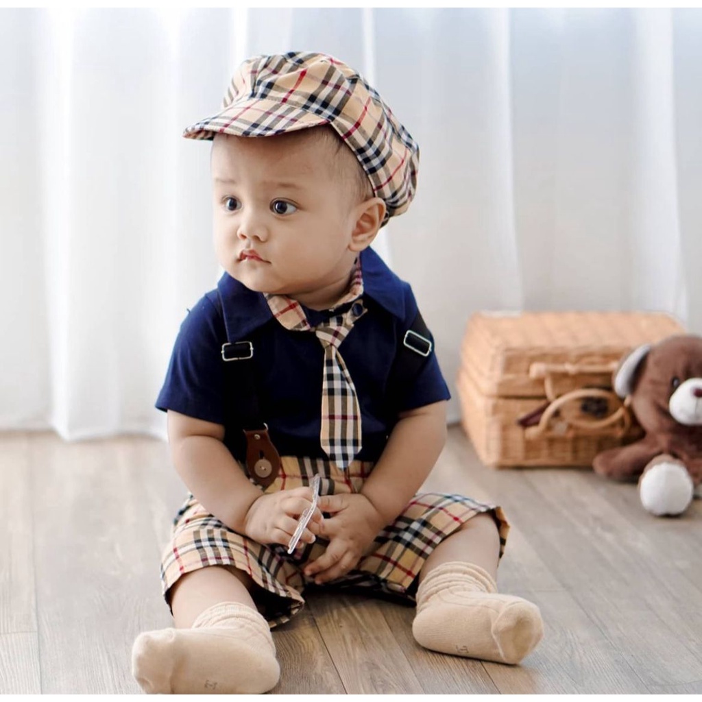 JANGKAR (dpt 2dasi) john anchor sailing suspender 0 6 12 bulan romper jumper set baju bayi Setelan Kaos Celana Pergi Jalan Lucu Fashion Anak Bayi Cowok Laki Terlaris / BABY AT WORK / BEN / LUXURIOUS / HOGWARTS JERRY SET