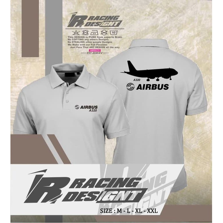Poloshirt / Kaos Polo Airbus A320 Terbaru Kualitas Distro