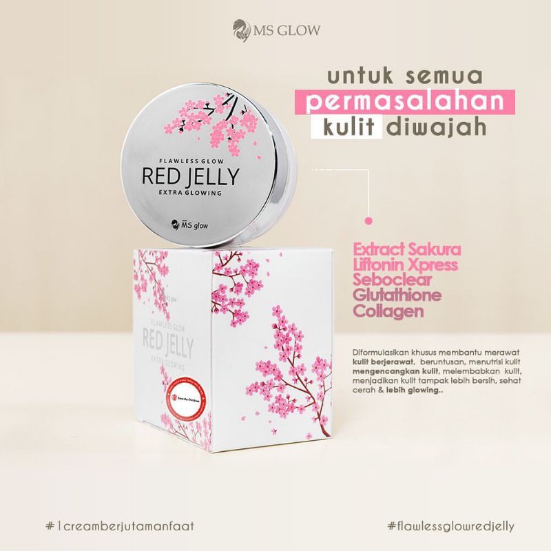 RED JELLY/ 1 CREAM BERJUTA MANFAAT/ RED JELLY MS GLOW/ MS GLOW/ MS GLOW ORIGINAL/ FREE GIFT