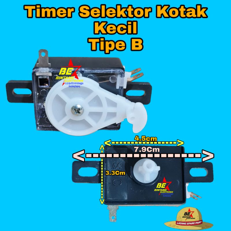 Timer Selektor Mesin Cuci Kotak Kecil Tipe B Switch Drain Pembuangan