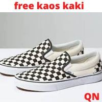 SEPATU VANS OLD SKOOL BLACK WHITE/ OLDSCHOOL HITAM PUTIH_Kotak"  Sepatu Vans authentic slip on catur
