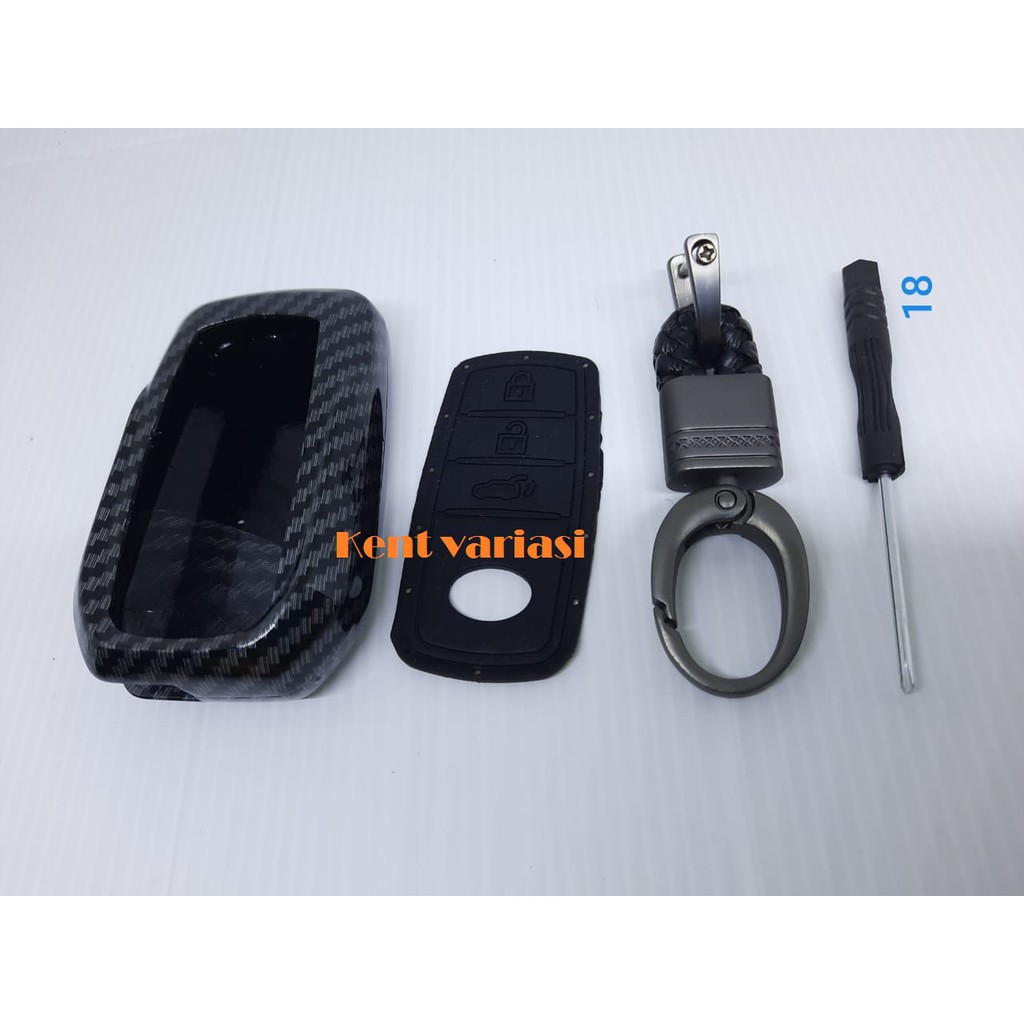 Cover Kunci Case Key Kondom Remote Fortuner VRZ Innova Carbon Casing