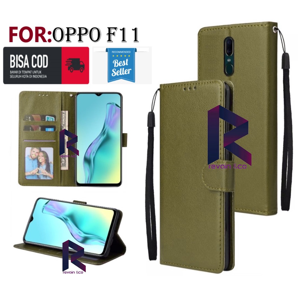 FLIP COVER OPPO F11 CASING FLIP WALLET LEATHER KULIT PREMIUM SARUNG BUKA TUTUP FLIP CASE OPPO F11