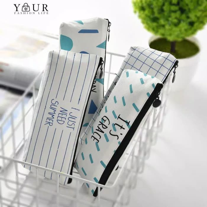 

Tempat Pensil Pencil Case Reseleting Kotak-kotak - satu