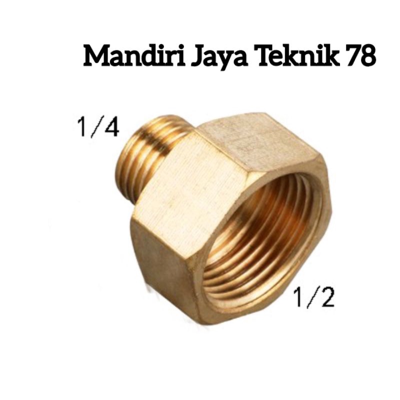 Nepel sock drat dalam 1/2 x drat luar 1/4