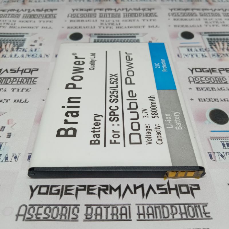BATRE BATREI BATERAI BATTERY SPC L52X L 52X S25 S 25 BRAIN DOUBLE POWER (5800 mAh) 2IC PROTECTOR