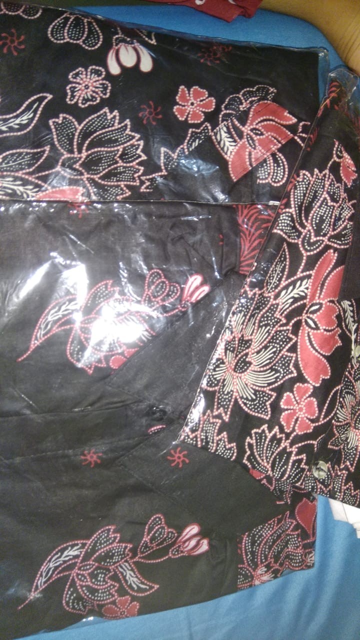 Batik Couple Keluarga Sania Ruffle Ori Ndoro Jowi Dnt Motif Sakura Merah Termurah