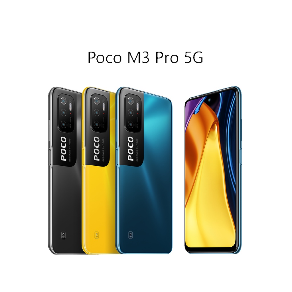 Original Xiaomi Poco M3 PRO 5G |  4/64GB 4 / 64 GB | 6/128GB 6 / 128 GB | Hitam Biru Kuning Pocophone m 3-4