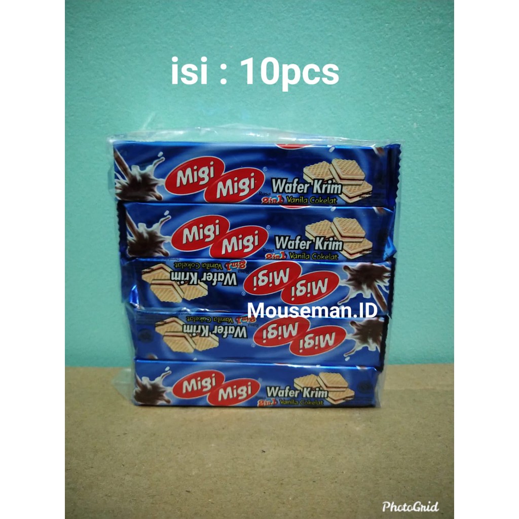 

MIGI MIGI WAFER KRIM rasa VANILA 10pcs x 11g MURAH 1 Pack