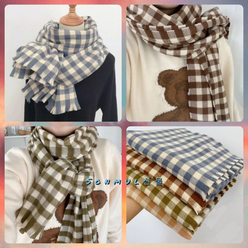 IMPORT WINTER LONG SHAWL SCARF WOMAN KIDS AUTUMN SPRING SYAL PANJANG WANITA ANAK MUSIM DINGIN