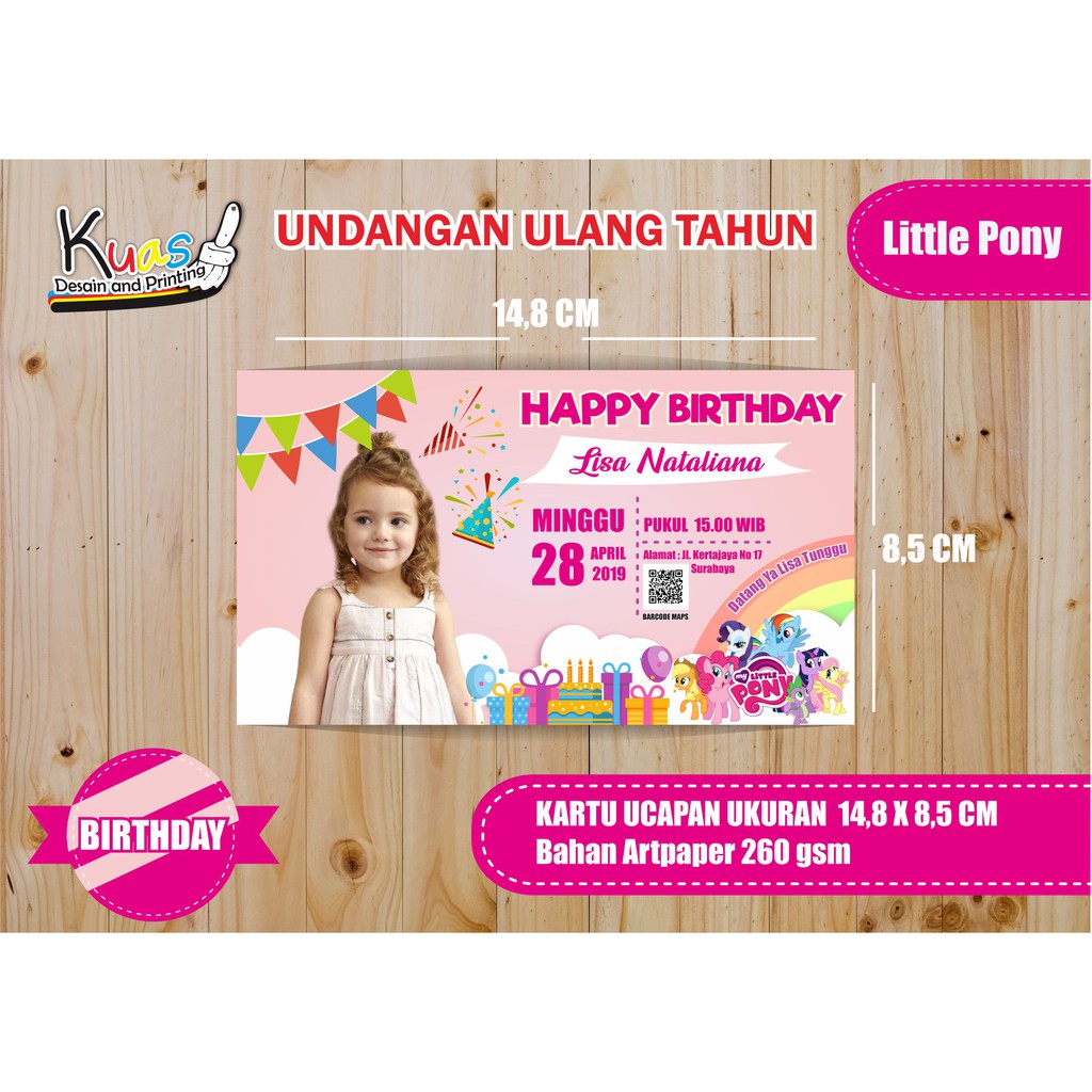 

Kartu Ulang Tahun Tema Little Pony