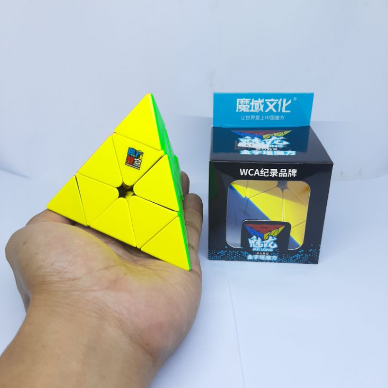 Rubik Segitiga 3x3 Base Stickerless Rubik Moyu Meilong Piramid Asli Original Harga Murah
