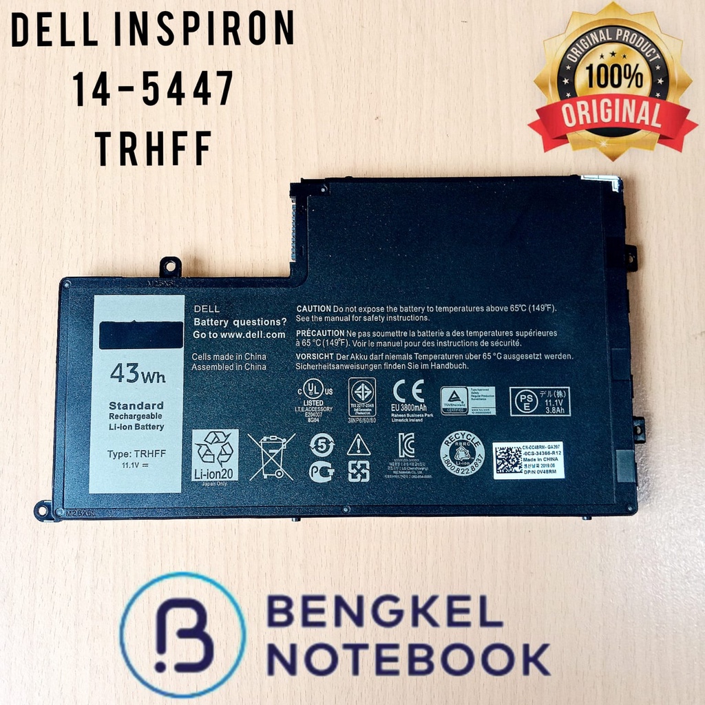 Baterai Dell Inspiron 14-5447 Original 5442 15-3550 5547 5548 TRHFF