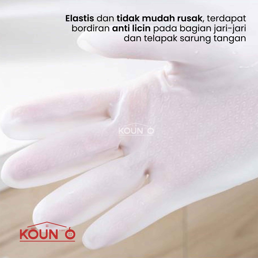 Sarung Tangan Karet Sarung Tangan Cuci Piring Sarung Tangan Kebun Anti Air Tebal Latex Rubber Glove