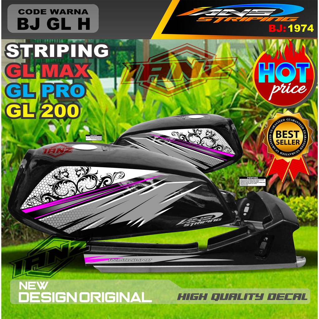 VARIASI STIKER BODY GL TERBARU / STICKER STRIPING GL TERBARU / STIKER MOTOR