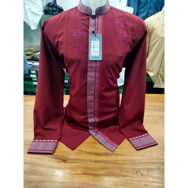 baju koko al-mia MT PLATINUM terbaru lengan panjang manset