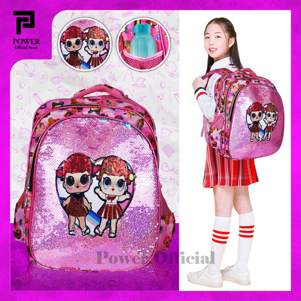 Tas Anak Perempuan Ransel Sekolah SD Import Tas Anak Karakter LOL - Kids Backpack School Import