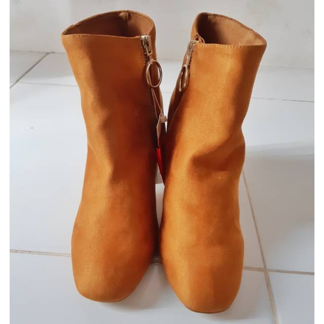 mustard ankle boots