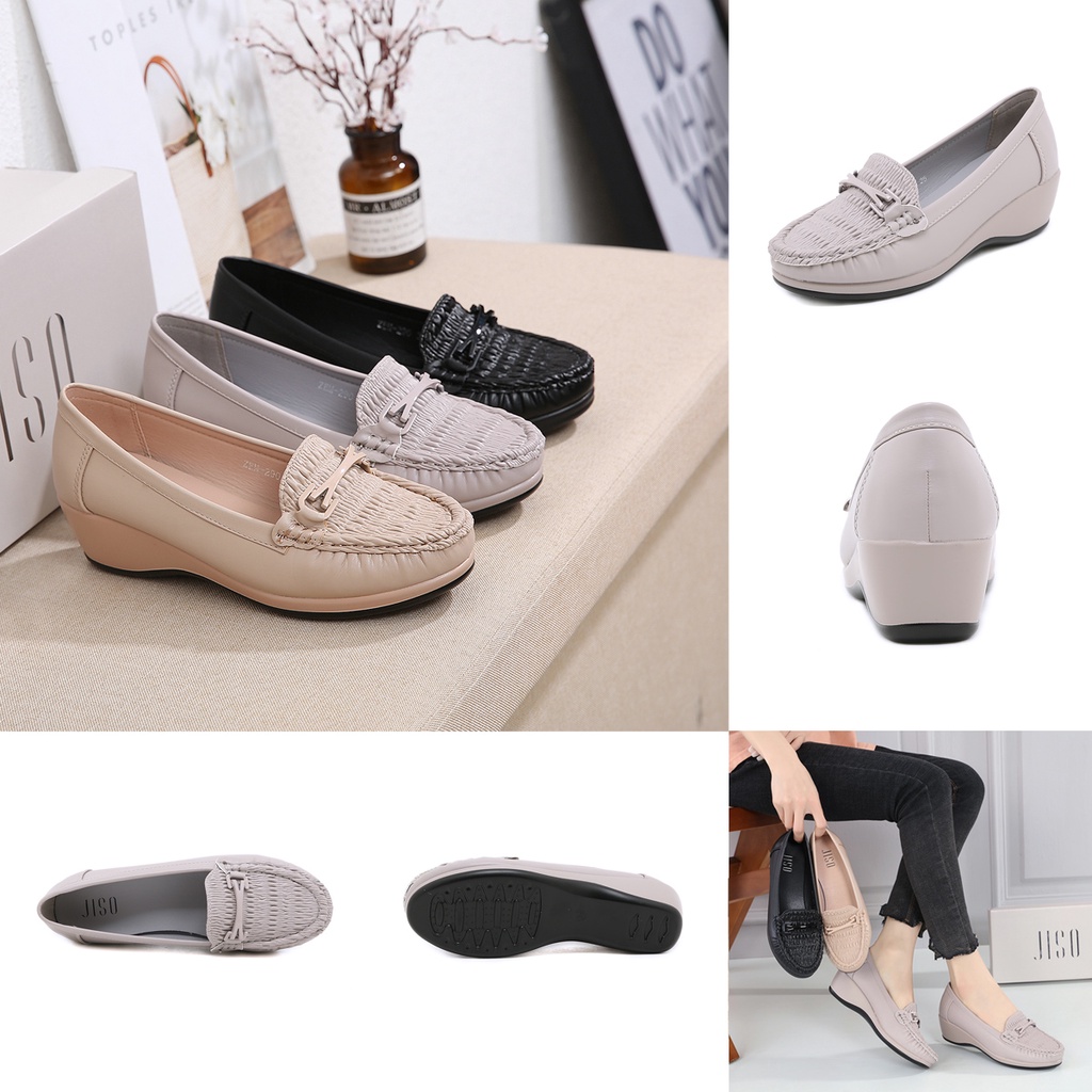 JISO ZEN-290 / Sepatu Wedges Wanita Import Sepatu Kerja Wanita