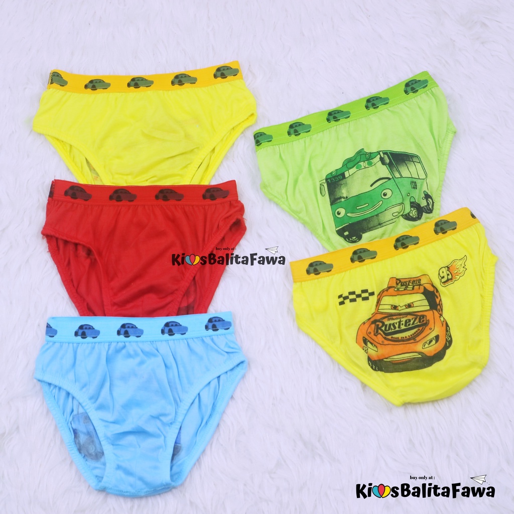 (SATUAN) Celana Dalam Anak Laki uk 1-7 Tahun / Underwear CD Pakaian Dalam Balita Cowok Polos Boxer Katun Murah