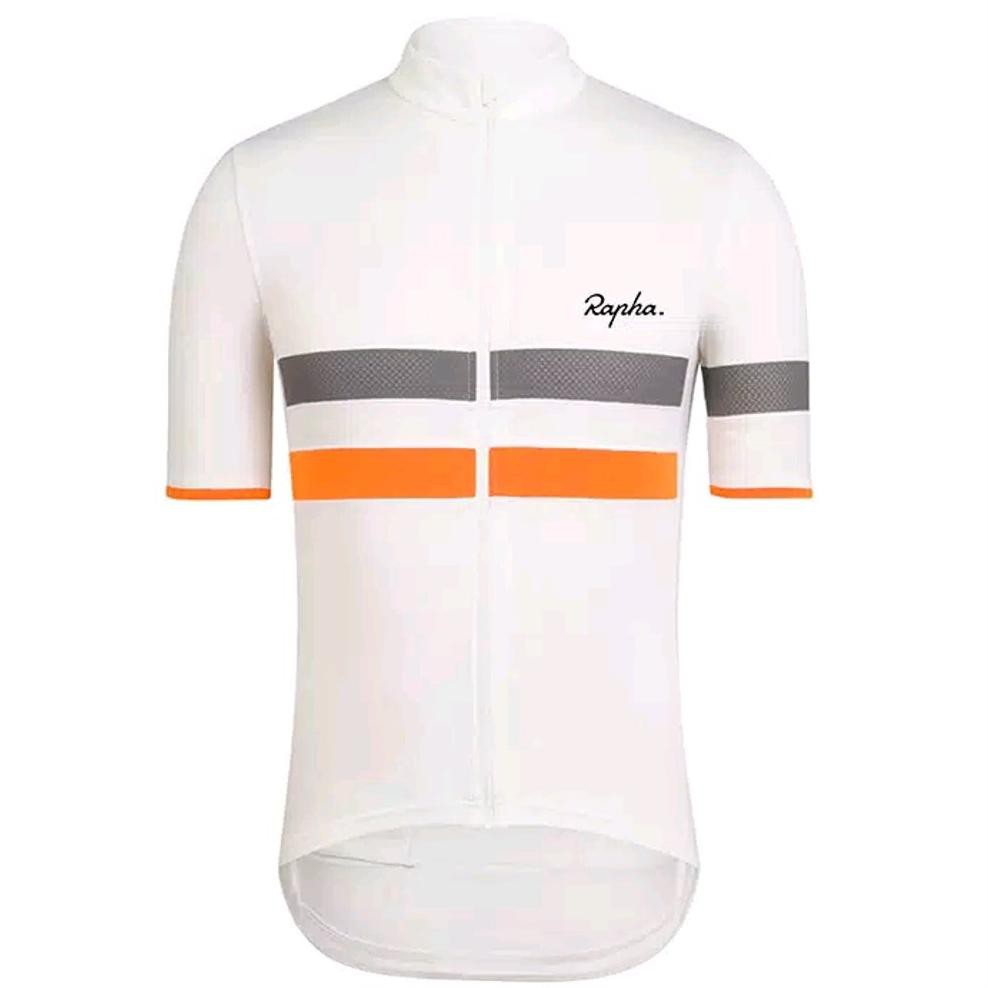 Rapha White Cycling Jersey Sepeda Roadbike Import